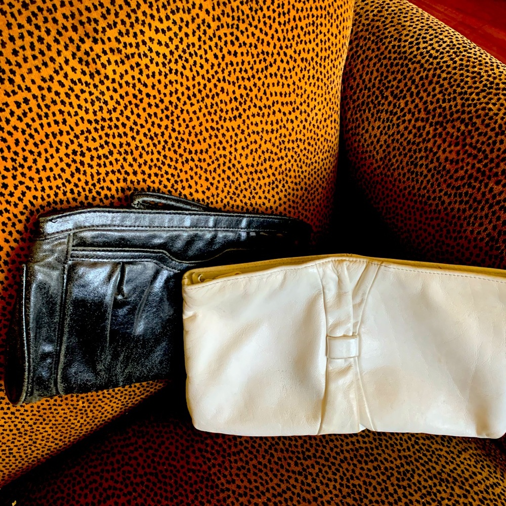 Elegant Black and White Clutch Set